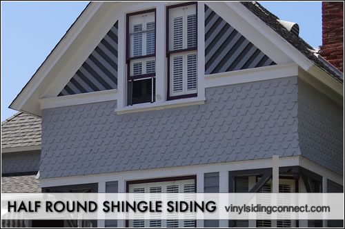 half round shingle siding